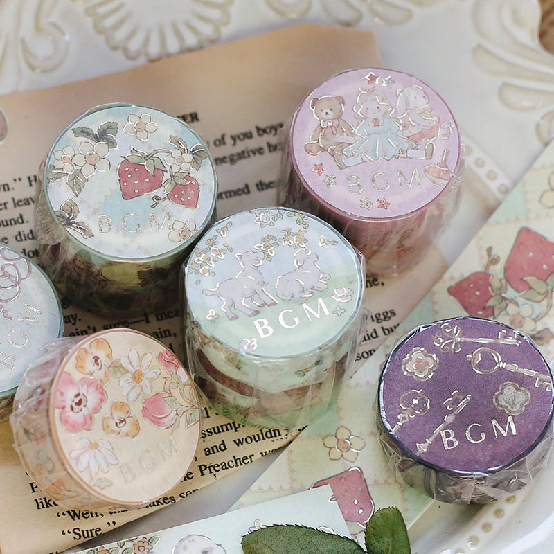 BGM Fairy Tale Ribbon Washi Tape — applied on surface