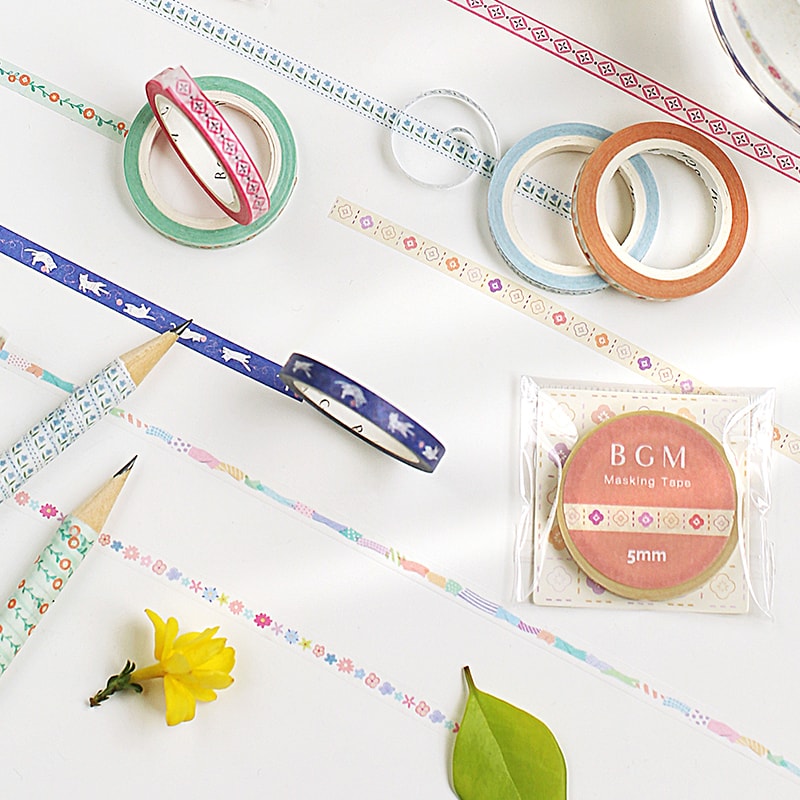 BGM Washi Tape Colorful Tape — with packaging