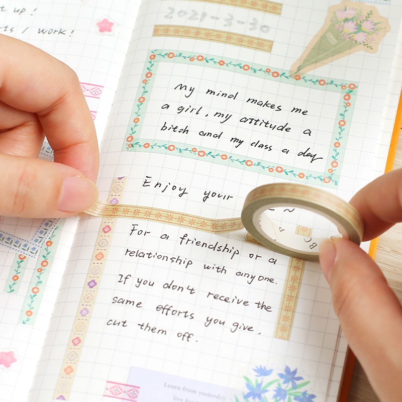BGM Washi Tape Cream — with packaging