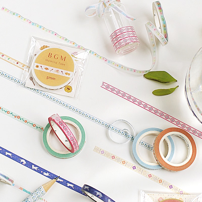 BGM Washi Tape Cream — roll side