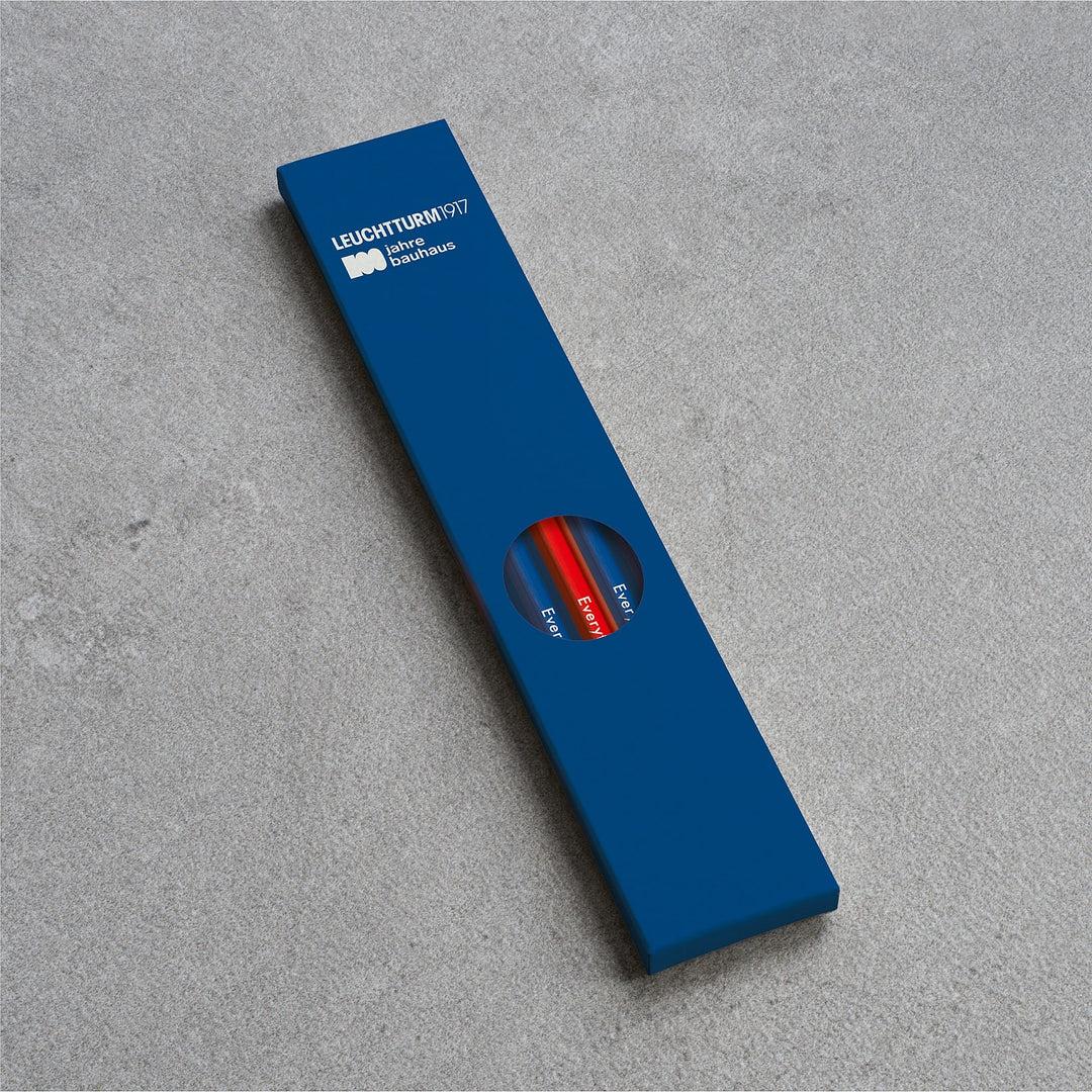 Leuchtturm1917 Bauhaus 100 Pencil Assorted Unit (4xRoyal Blue, 1xRed), Leuchtturm1917, Pencil, leuchtturm1917-bauhaus-100-pencil-assorted-unit-4xroyal-blue-1xred, Bauhaus Pencil, Blue, Red, Cityluxe