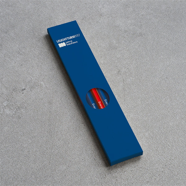 Load image into Gallery viewer, Leuchtturm1917 Bauhaus 100 Pencil Assorted Unit (4xRoyal Blue, 1xRed), Leuchtturm1917, Pencil, leuchtturm1917-bauhaus-100-pencil-assorted-unit-4xroyal-blue-1xred, Bauhaus Pencil, Blue, Red, Cityluxe

