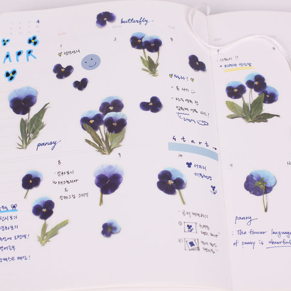 画像をギャラリービューアに読み込む, Appree Pressed Flower Sticker Pansy, Appree, Sticker, appree-pressed-flower-sticker-pansy, Blue, Purple, Cityluxe
