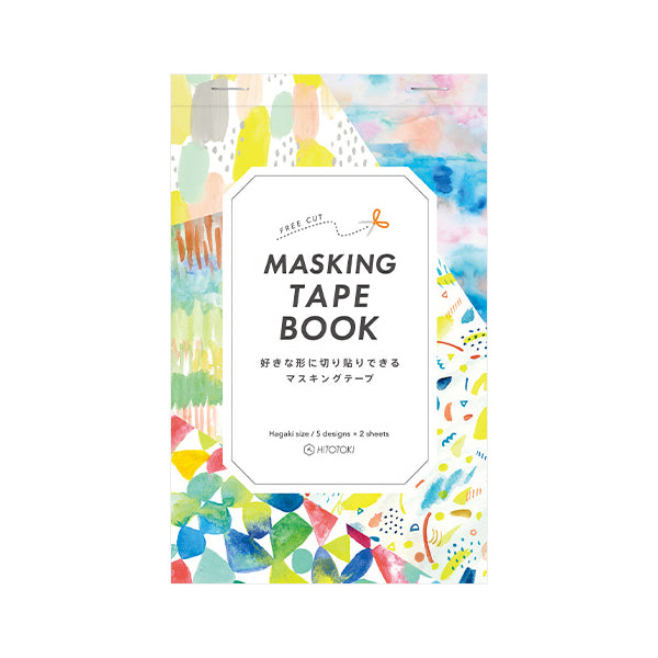 Hitotoki Masking Tape Book PostCard Size Paint — roll front
