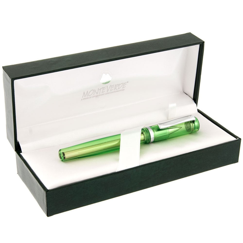 Monteverde Artista Crystal Rollerball Pen Lime Green, Monteverde, Rollerball Pen, monteverde-artista-crystal-rollerball-pen-lime-green, can be engraved, Green, mv pen, Cityluxe