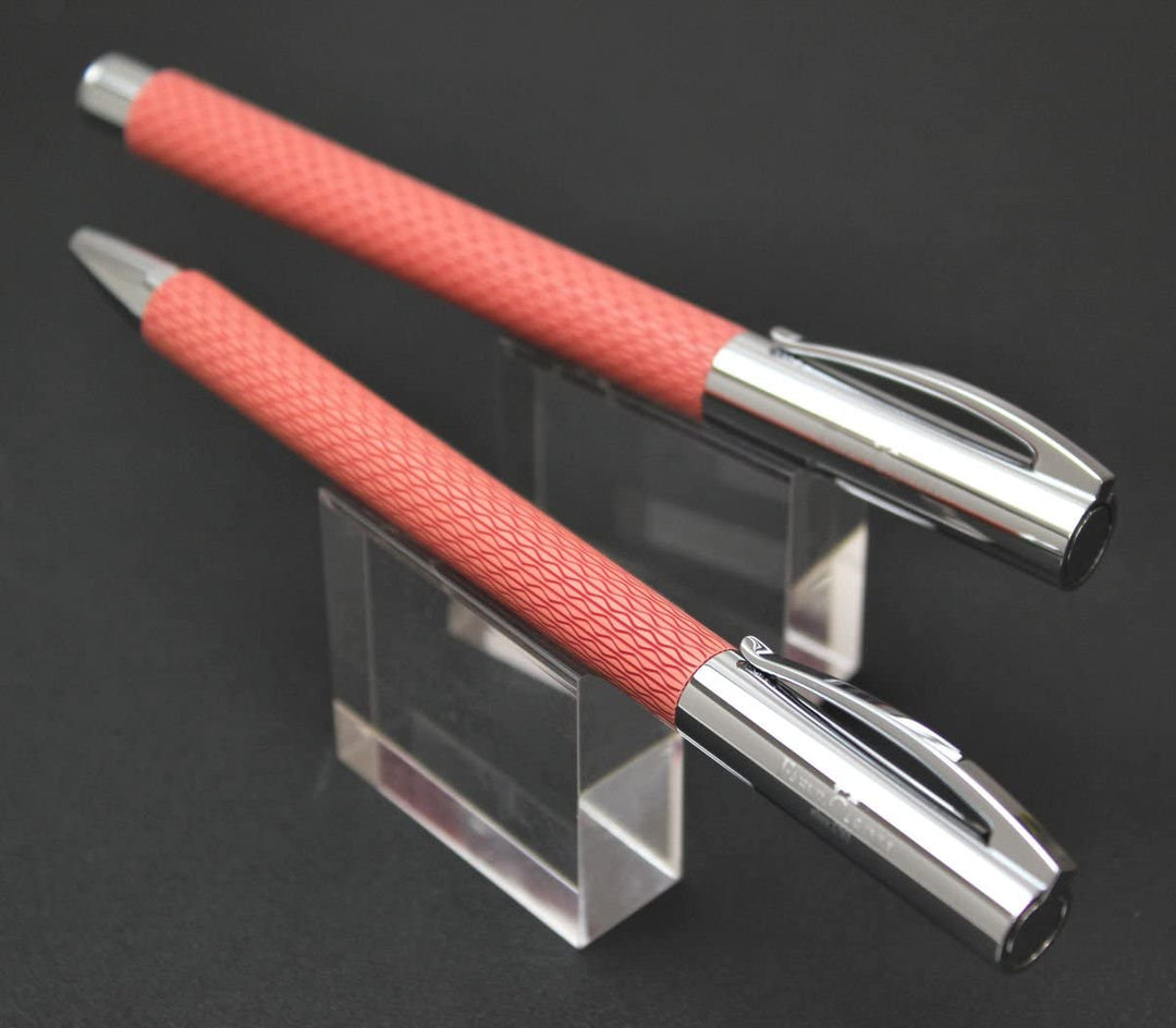 Faber-Castell Ambition Fountain Pen Opart Flamingo (FPD 2024) — writing at an angle