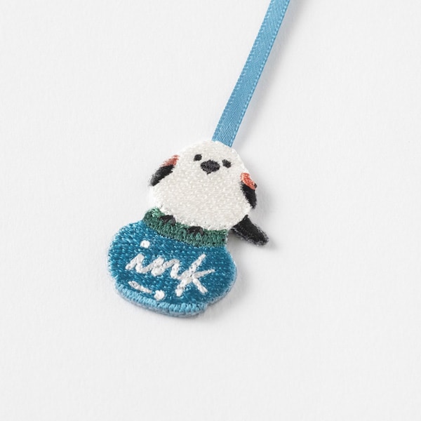 Midori Embroidery Bookmarker Long-tailed Tit, Midori, Accessory for Schedule Planner, midori-embroidery-bookmarker-long-tailed-tit, , Cityluxe