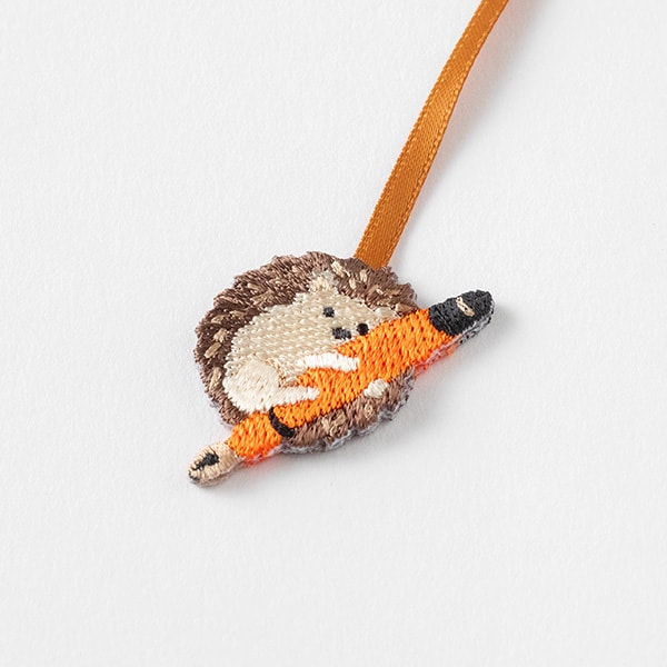Load image into Gallery viewer, Midori Embroidery Bookmarker Hedgehog, Midori, Accessory for Schedule Planner, midori-embroidery-bookmarker-hedgehog, , Cityluxe

