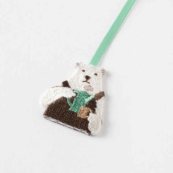 Midori Embroidery Bookmarker Polar Bear, Midori, Accessory for Schedule Planner, midori-embroidery-bookmarker-polar-bear, , Cityluxe