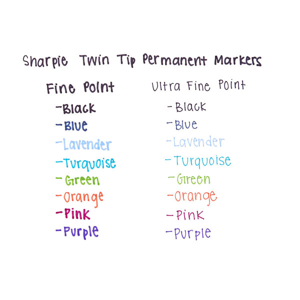 이미지를 갤러리 뷰어에 로드 , Sharpie Twin Tip Permanent Marker, Sharpie, Marker, sharpie-twin-tip-permanent-marker, Multicolour, Cityluxe

