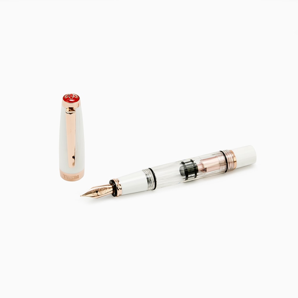 TWSBI Diamond Mini with Rose Gold Trim II Fountain Pen, TWSBI, Fountain Pen, pre-order-twsbi-diamond-mini-with-rose-gold-trim-ii-fountain-pen, can be engraved, Clear, Cityluxe