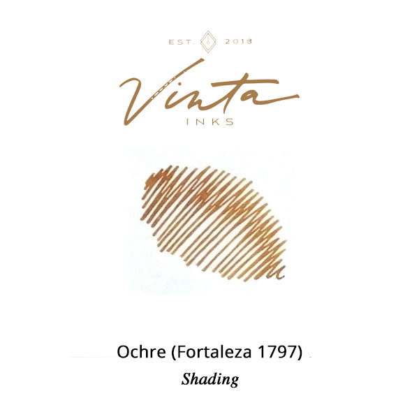 Vinta Inks 30ml Ink Bottle Ochre (Fortaleza 1797), Vinta Inks, Ink Bottle, vinta-inks-30ml-ink-bottle-ochre-fortaleza-1797, Brown, Inktober22, shading, Cityluxe