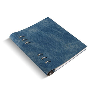Filofax A5 Clipbook Patterns Denim, FILOFAX, Notebook, filofax-a5-clipbook-patterns-denim, Blue, Ruled, Cityluxe