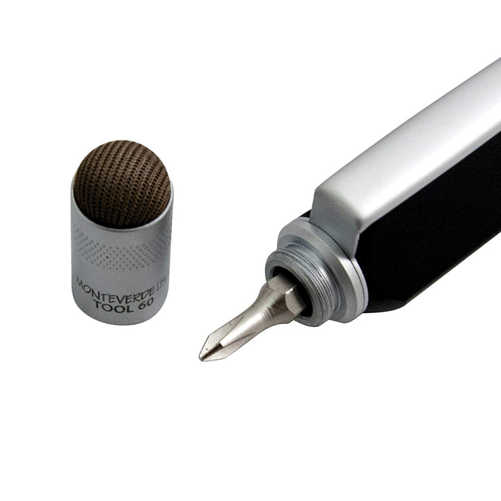Monteverde Tool 60 Ballpoint Midnight Black — writing at an angle