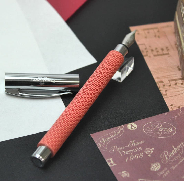 Faber-Castell Ambition Fountain Pen Opart Flamingo (FPD 2024) — with packaging