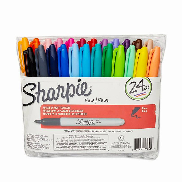 Sharpie Fine Point Permanent Markers Assorted Set of 24, Sharpie, Marker, sharpie-fine-point-permanent-markers-assorted-set-of-24, Multicolour, Cityluxe