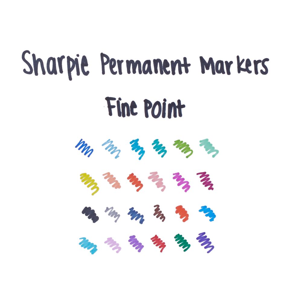Sharpie Fine Point Permanent Markers Assorted Set of 24, Sharpie, Marker, sharpie-fine-point-permanent-markers-assorted-set-of-24, Multicolour, Cityluxe