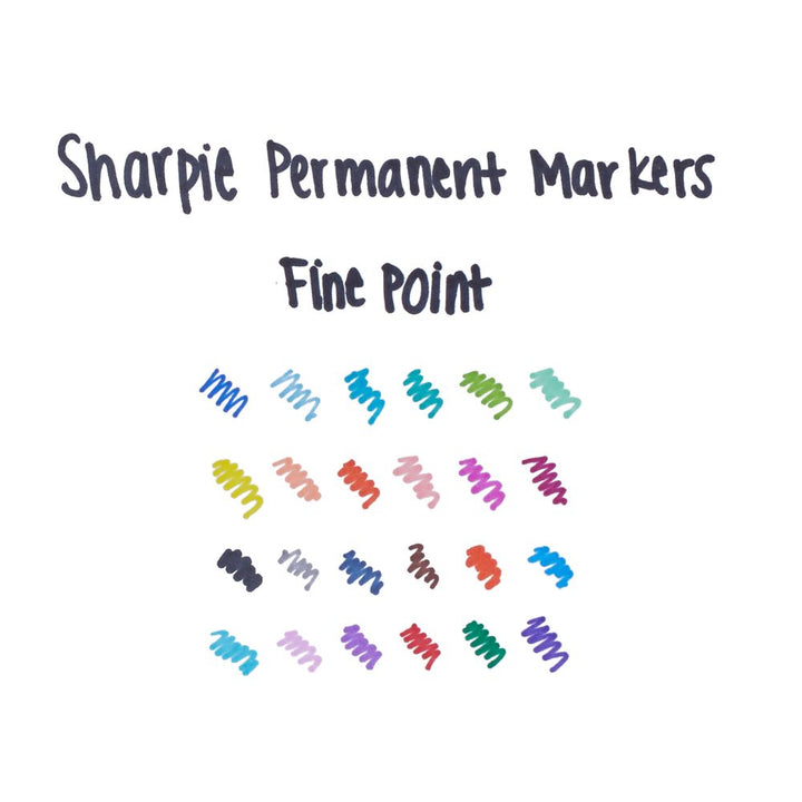 Sharpie Fine Point Permanent Markers Assorted Set of 24, Sharpie, Marker, sharpie-fine-point-permanent-markers-assorted-set-of-24, Multicolour, Cityluxe