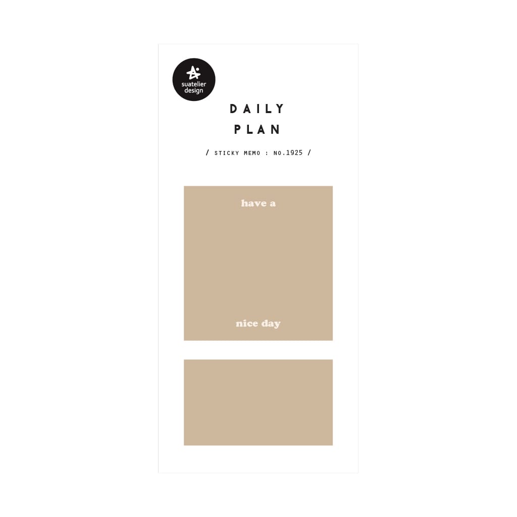 Suatelier Daily Plan Sticky Memo - 19 — detail view