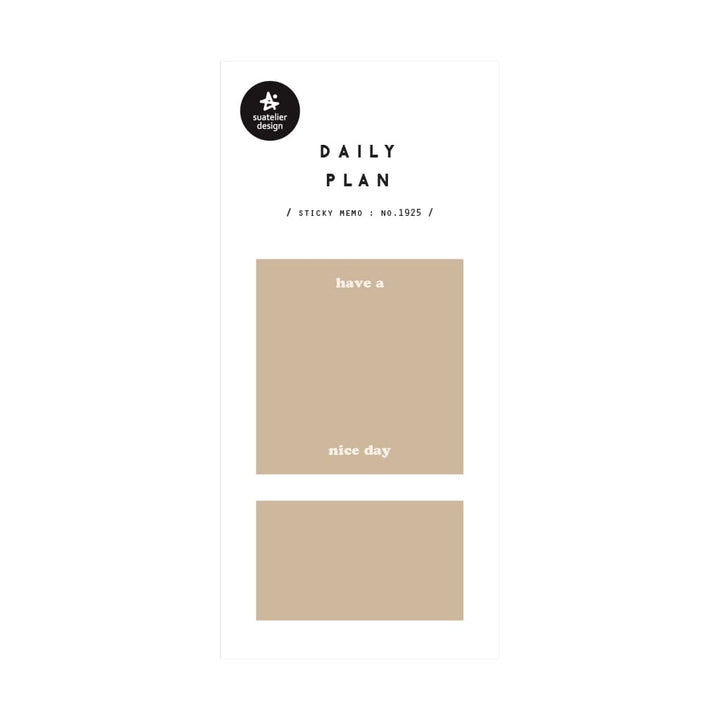 Suatelier Daily Plan Sticky Memo - 19 — detail view