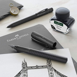 Faber-Castell Grip Edition Fountain Pen All Black, Faber-Castell, Fountain Pen, faber-castell-grip-edition-fountain-pen-all-black, Black, can be engraved, Fine Writing, Cityluxe