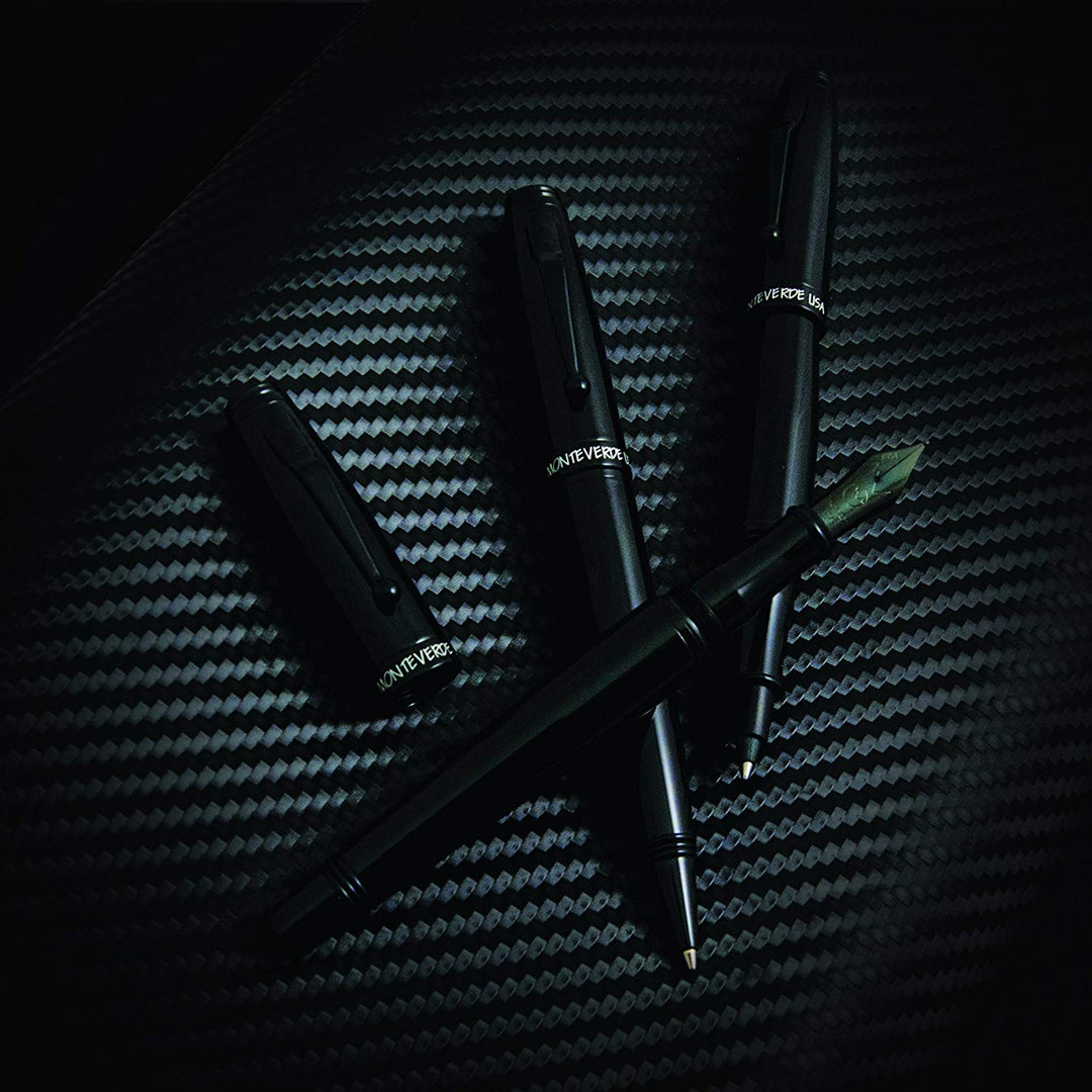 Monteverde Invincia Color Fusion Stealth Ballpoint Black, Monteverde, Ballpoint Pen, monteverde-invincia-color-fusion-stealth-ballpoint-black, Black, can be engraved, mv pens, Cityluxe