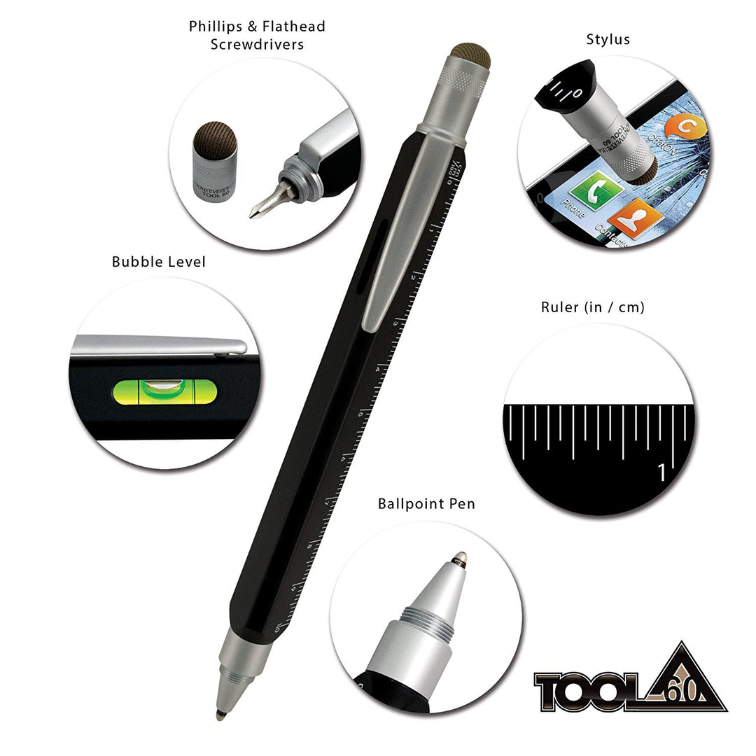 Monteverde Tool 60 Ballpoint Midnight Black — with packaging