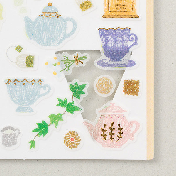 Midori Sticker 2372 Marché Tea — detail view