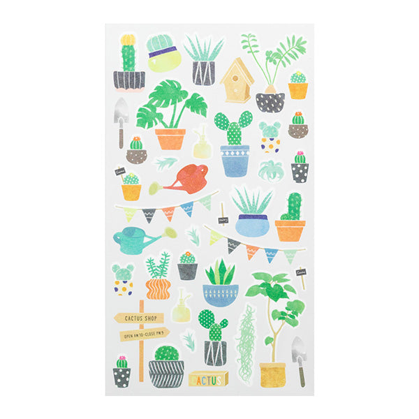 Midori Sticker 2377 Marché Cactus — side view