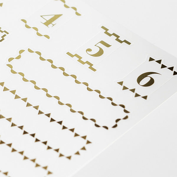 Midori Sticker 2390 Title Gold — detail view