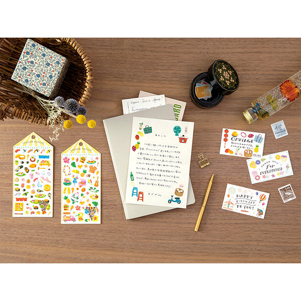 Midori Sticker 2453 Marché Pressed Flower — angle view