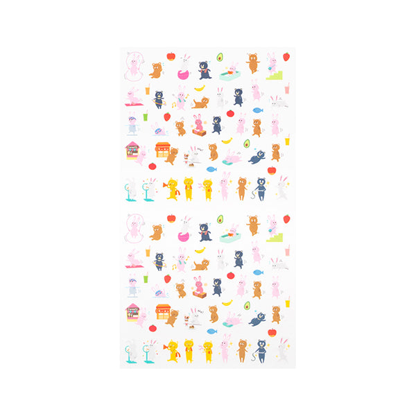 Midori Sticker Achievement Diet Animals, Midori, Sticker for Schedule Planner, midori-sticker-achievement-diet-animals, , Cityluxe