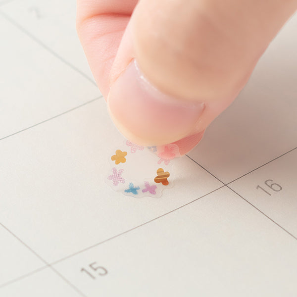 Midori Sticker Date Twinkling Pastel — with packaging