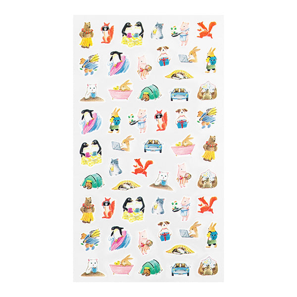 Midori Sticker Daily Records Animal Scenes, Midori, Sticker, midori-sticker-daily-records-animal-scenes, , Cityluxe