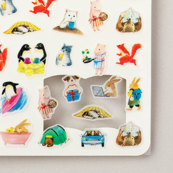 Midori Sticker Daily Records Animal Scenes, Midori, Sticker, midori-sticker-daily-records-animal-scenes, , Cityluxe