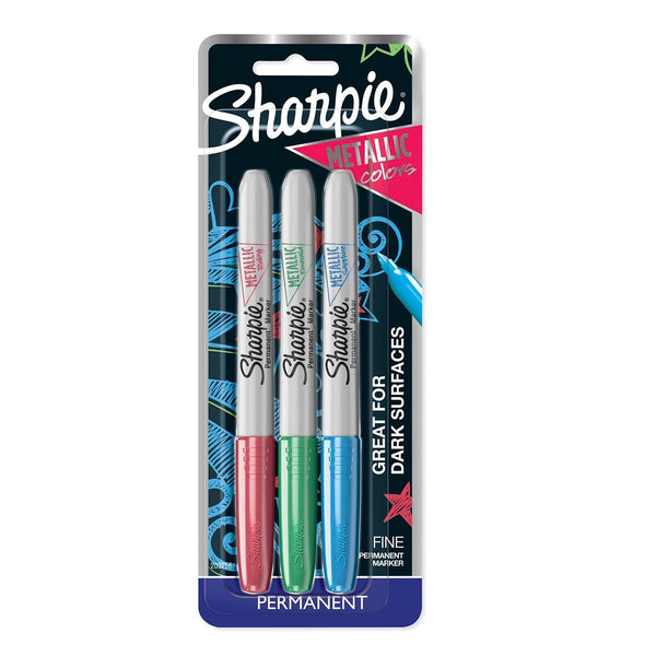 이미지를 갤러리 뷰어에 로드 , Sharpie® Fine Metallic Markers Set of 3, Sharpie, Marker, sharpie-fine-metallic-markers-set-of-3, Blue, Green, Multicolour, Pink, Cityluxe
