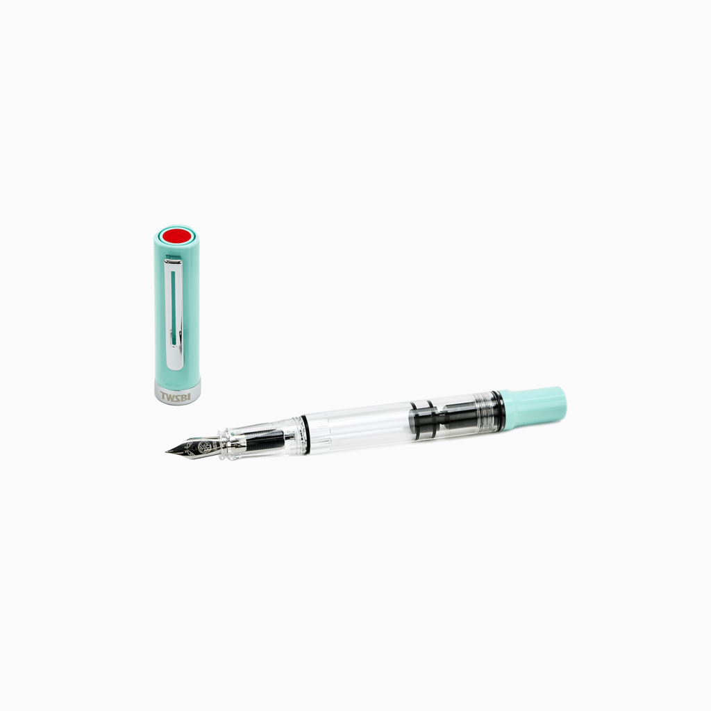 TWSBI ECO-T Fountain Pen Mint Blue, TWSBI, Fountain Pen, twsbi-eco-t-fountain-pen-mint-blue, Blue, can be engraved, Clear, demonstrator, TWSBI Eco-T, Cityluxe