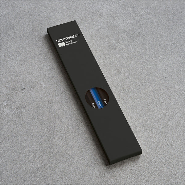 Leuchtturm1917 Bauhaus 100 Pencil Assorted Unit (4xBlack, 1xRoyal Blue) — capped