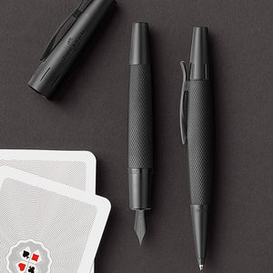 Faber-Castell Emotion Fountain Pen Pure Black Anodized Aluminum, Faber-Castell, Fountain Pen, faber-castell-emotion-fountain-pen-pure-black-anodized-aluminum, Black, can be engraved, Fine Writing, Cityluxe