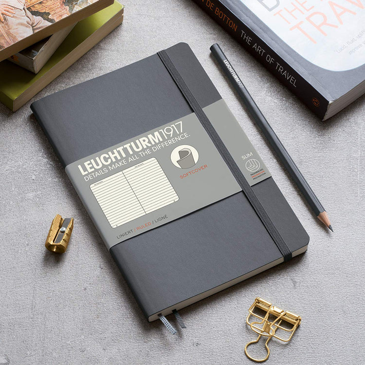 Leuchtturm1917 Softcover B6 Notebook Ice Blue - Dotted, Leuchtturm1917, Notebook, leuchtturm1917-softcover-b6-notebook-ice-blue-dotted, Blue, Bullet Journalist, discontinued, Dotted, Leuchtturm1917, notebook emboss, Cityluxe