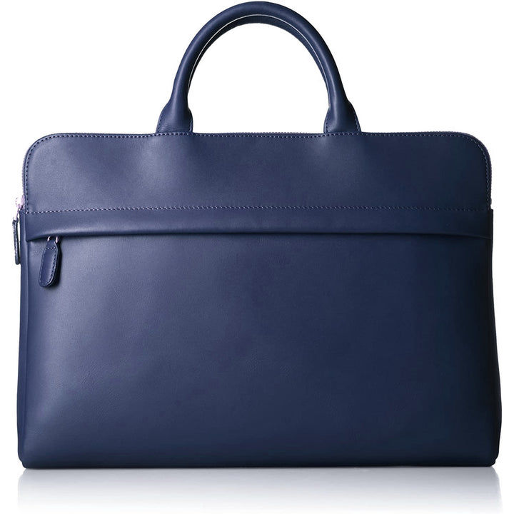 Trion AA112 13" Leather Bag Navy — front view