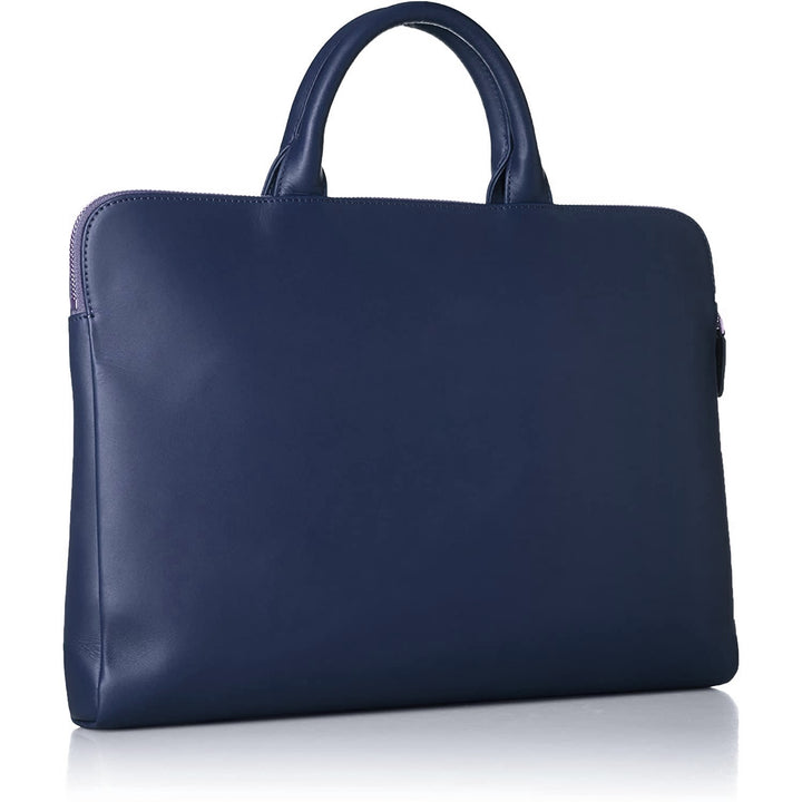 Trion AA112 13" Leather Bag Navy — side view