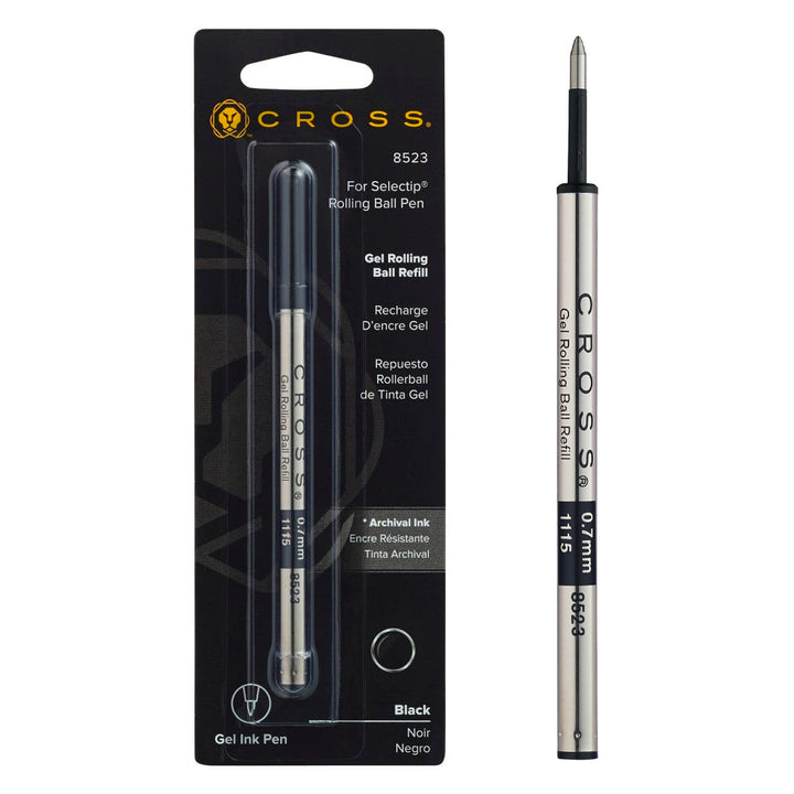 Cross Selectip Gel Rollerball Pen Refill Black — front view