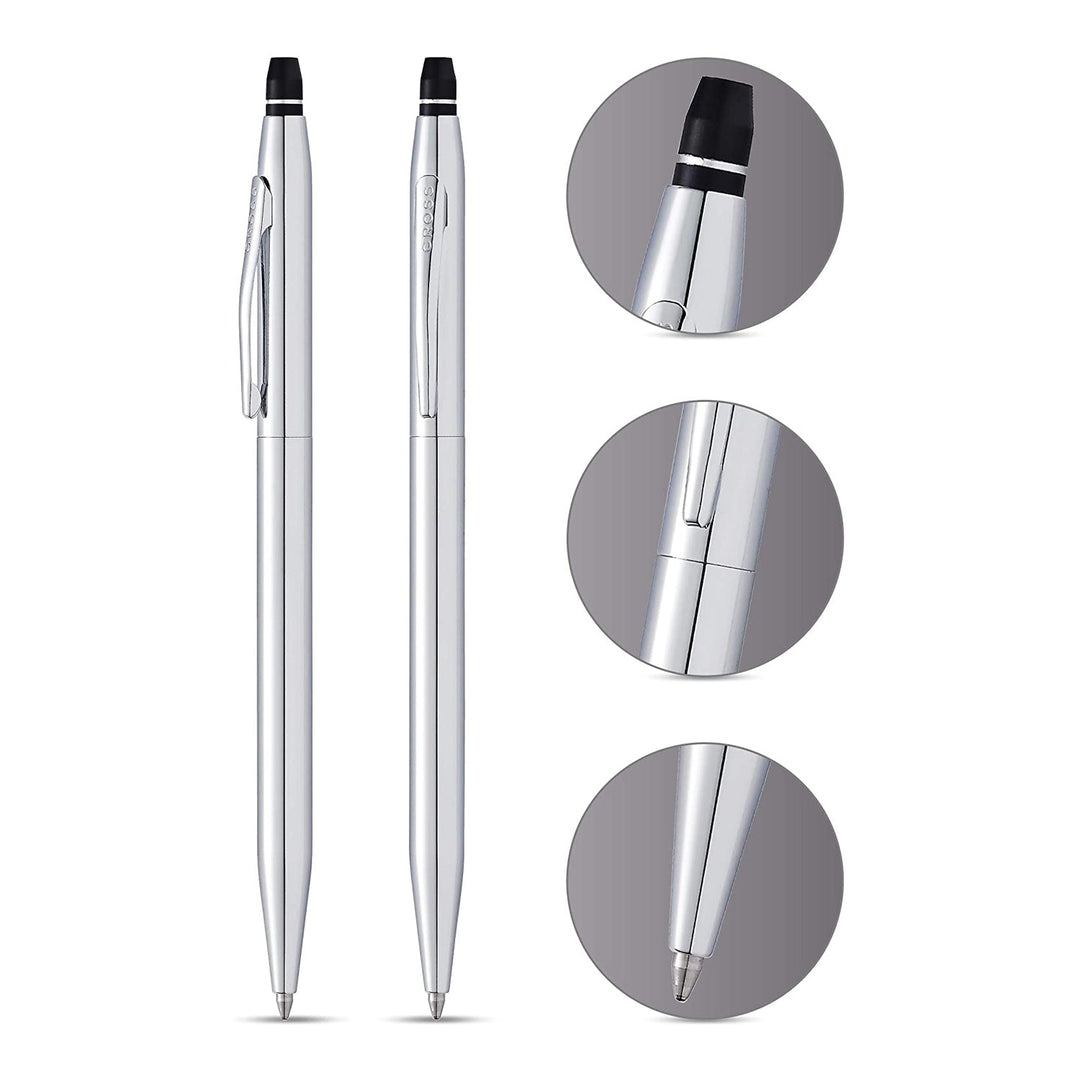 Cross Click Lustrious Chrome Ballpoint Pen — tip detail