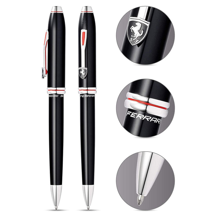Cross Ferrari Townsend Ballpoint Pen - Glossy Black Lacquer — tip detail