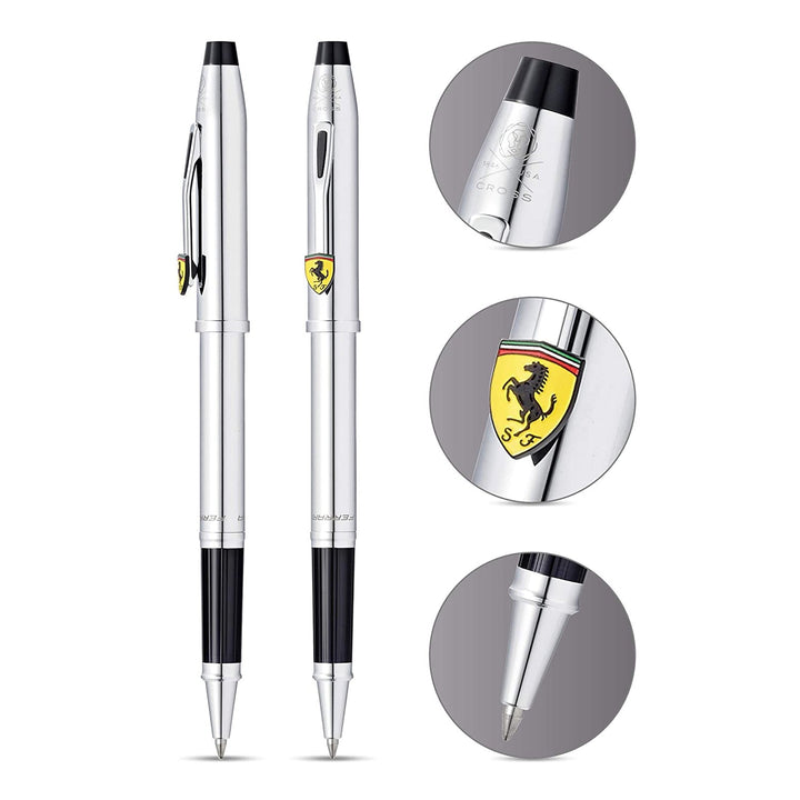 Cross Century II Ferrari Polished Chrome Rollerball Pen, Cross, Rollerball Pen, cross-century-ii-ferrari-polished-chrome-rollerball-pen, , Cityluxe