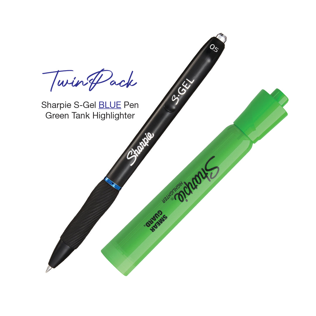 Sharpie Pen S Gel 0.5mm with Tank Highlighter Value Pack — with packaging