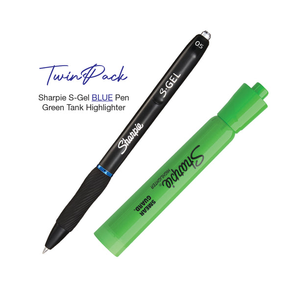 Load image into Gallery viewer, Sharpie Pen S Gel 0.5mm with Tank Highlighter Value Pack, Sharpie, Gift Set, sharpie-pen-s-gel-0-5mm-with-tank-highlighter-value-pack, , Cityluxe

