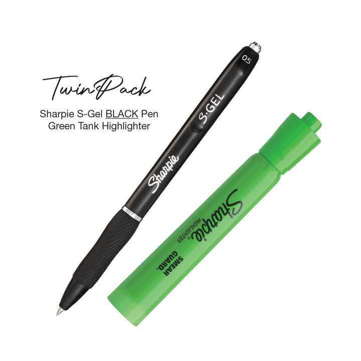 Sharpie Pen S Gel 0.5mm with Tank Highlighter Value Pack — front view