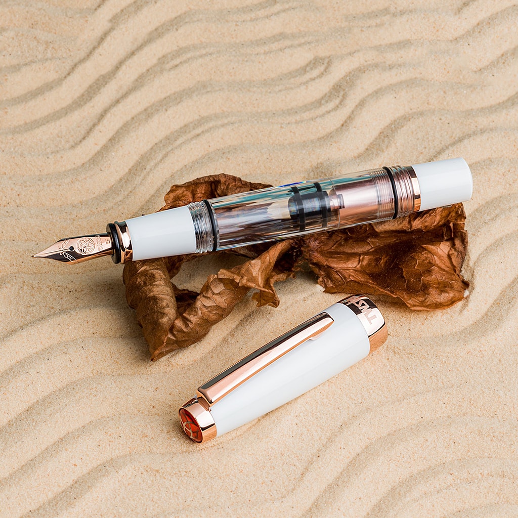 TWSBI Diamond Mini with Rose Gold Trim II Fountain Pen, TWSBI, Fountain Pen, pre-order-twsbi-diamond-mini-with-rose-gold-trim-ii-fountain-pen, can be engraved, Clear, Cityluxe